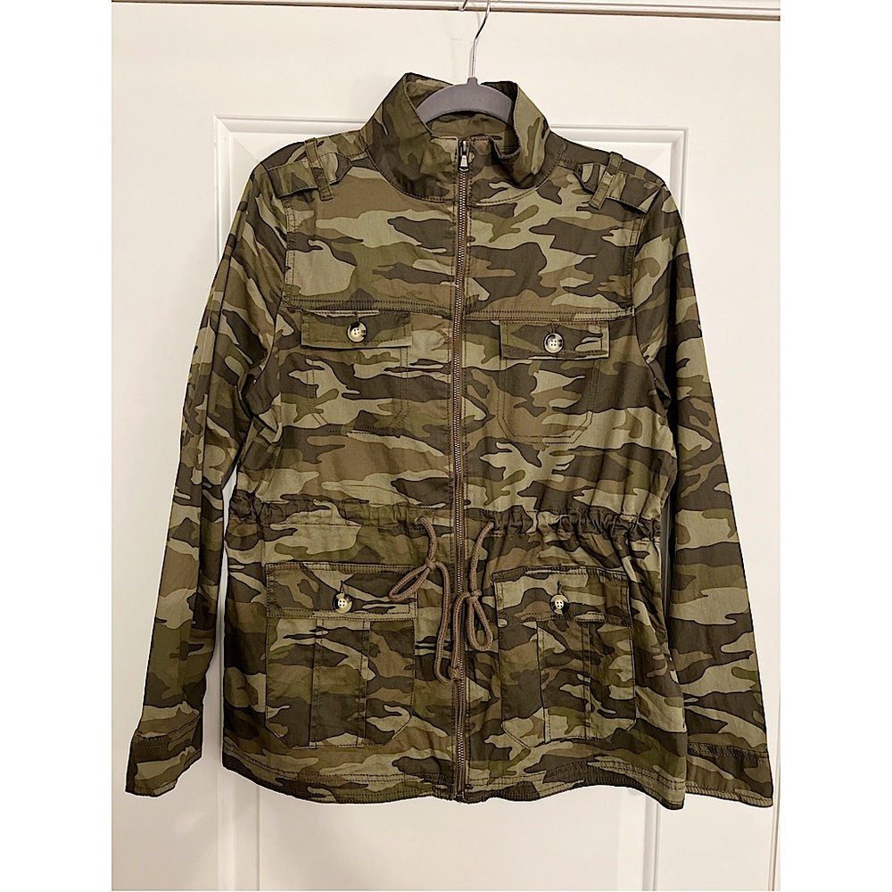 Army print utility jacket